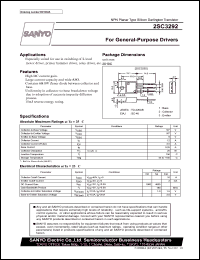 datasheet for 2SC3292 by SANYO Electric Co., Ltd.