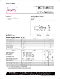 datasheet for 2SA1392 by SANYO Electric Co., Ltd.