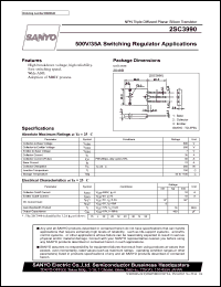 datasheet for 2SC3990 by SANYO Electric Co., Ltd.