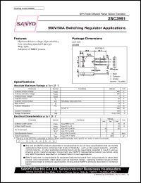 datasheet for 2SC3991 by SANYO Electric Co., Ltd.