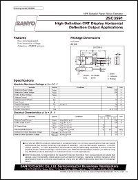 datasheet for 2SC3591 by SANYO Electric Co., Ltd.