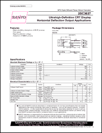 datasheet for 2SC3637 by SANYO Electric Co., Ltd.