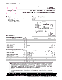 datasheet for 2SC3644 by SANYO Electric Co., Ltd.