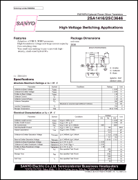 datasheet for 2SC3646 by SANYO Electric Co., Ltd.