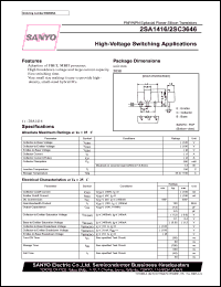 datasheet for 2SA1416 by SANYO Electric Co., Ltd.