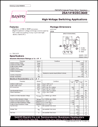 datasheet for 2SA1419 by SANYO Electric Co., Ltd.