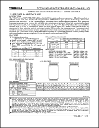 datasheet for TC55V1001AFT-10L by Toshiba