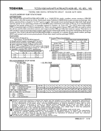 datasheet for TC55V1001ATRI-85 by Toshiba