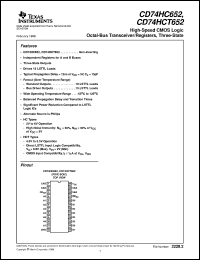 datasheet for CD74HC652EN by Texas Instruments