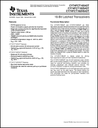 datasheet for 74FCT162543ATPACT by Texas Instruments