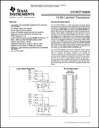 datasheet for CY74FCT163543APVC by Texas Instruments