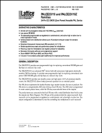 datasheet for PALCE22V10Q-10JC/5 by Lattice Semiconductor Corporation