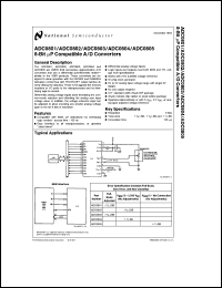 datasheet for ADC0802LCN by 