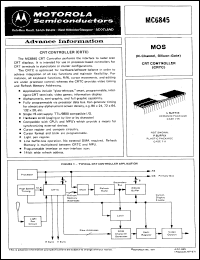 datasheet for MC6845P by Motorola