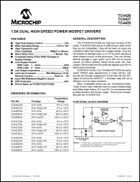 datasheet for TC4426CPA by Microchip Technology, Inc.