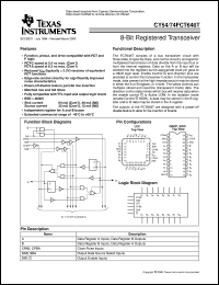 datasheet for CY74FCT646CTSOCT by Texas Instruments