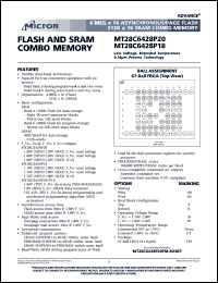 datasheet for MT28C6428P20FM-85BET by 