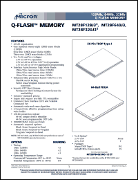 datasheet for MT28F320J3FS-11 by 