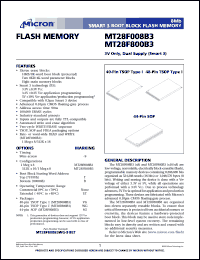 datasheet for MT28F008B3VG-9T by 