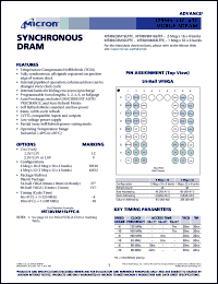 datasheet for MT48V8M16LFFF-8 by 