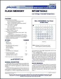 datasheet for MT28F160A3FD-11TET by 