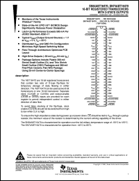 datasheet for SN74ABT16470DL by Texas Instruments