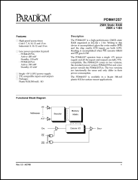 datasheet for PDM41257SA10SO by 