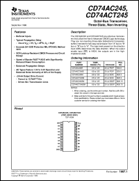 datasheet for CD54AC245F3A by Texas Instruments