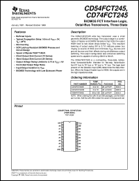 datasheet for CD74FCT245E by Texas Instruments