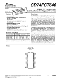 datasheet for CD74FCT646M96 by Texas Instruments