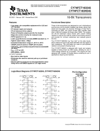 datasheet for CY74FCT163245APAC by Texas Instruments