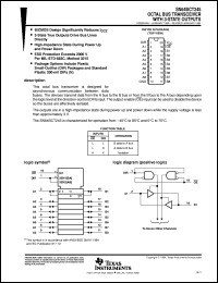 datasheet for SN64BCT245DW by Texas Instruments