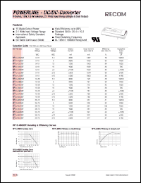 datasheet for RP15-2412SF by 