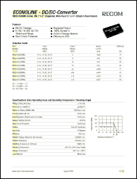 datasheet for REC8-5112SRWL by 