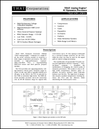 datasheet for THAT4301S by THAT Corporation