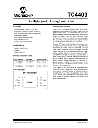 datasheet for TC4403MJA by Microchip Technology, Inc.