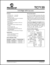 datasheet for TC7135CBU by Microchip Technology, Inc.