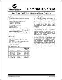 datasheet for TC7136ACKW by Microchip Technology, Inc.