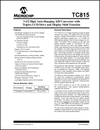 datasheet for TC815CBU by Microchip Technology, Inc.