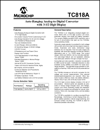 datasheet for TC818ACBU by Microchip Technology, Inc.