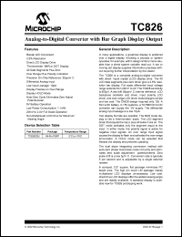 datasheet for TC826CBU by Microchip Technology, Inc.