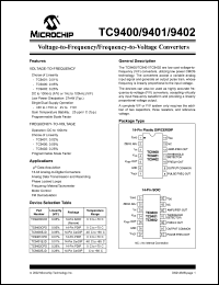 datasheet for TC9400CPD by Microchip Technology, Inc.