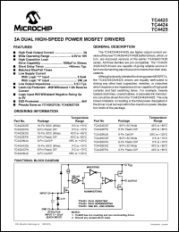 datasheet for TC4425EPA by Microchip Technology, Inc.
