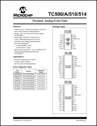 datasheet for TC500CPE by Microchip Technology, Inc.