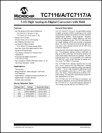 datasheet for TC7117ACKW by Microchip Technology, Inc.