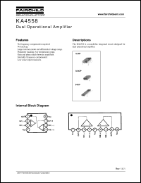 datasheet for KA4558 by Fairchild Semiconductor