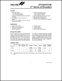 datasheet for HT12A by Holtek Semiconductor Inc.