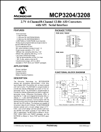 datasheet for MCP3204-CI/P by Microchip Technology, Inc.