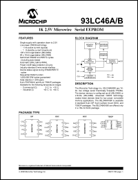 datasheet for 93LC46B/P by Microchip Technology, Inc.