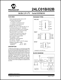 datasheet for 24LC01BT/SN by Microchip Technology, Inc.